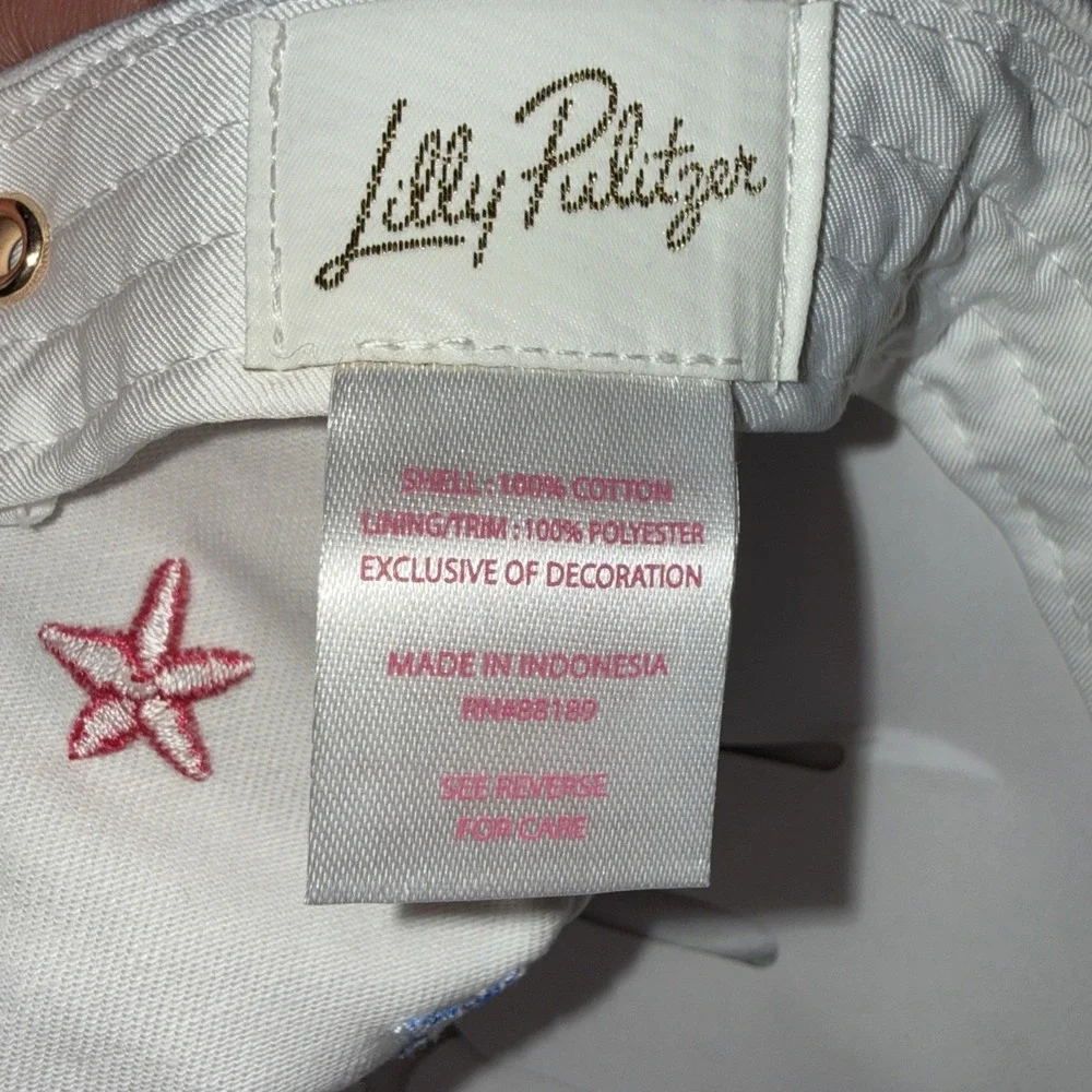 NWT Lilly Pulitzer Embroidered USA Stars Baseball Hat OS 250th celebration